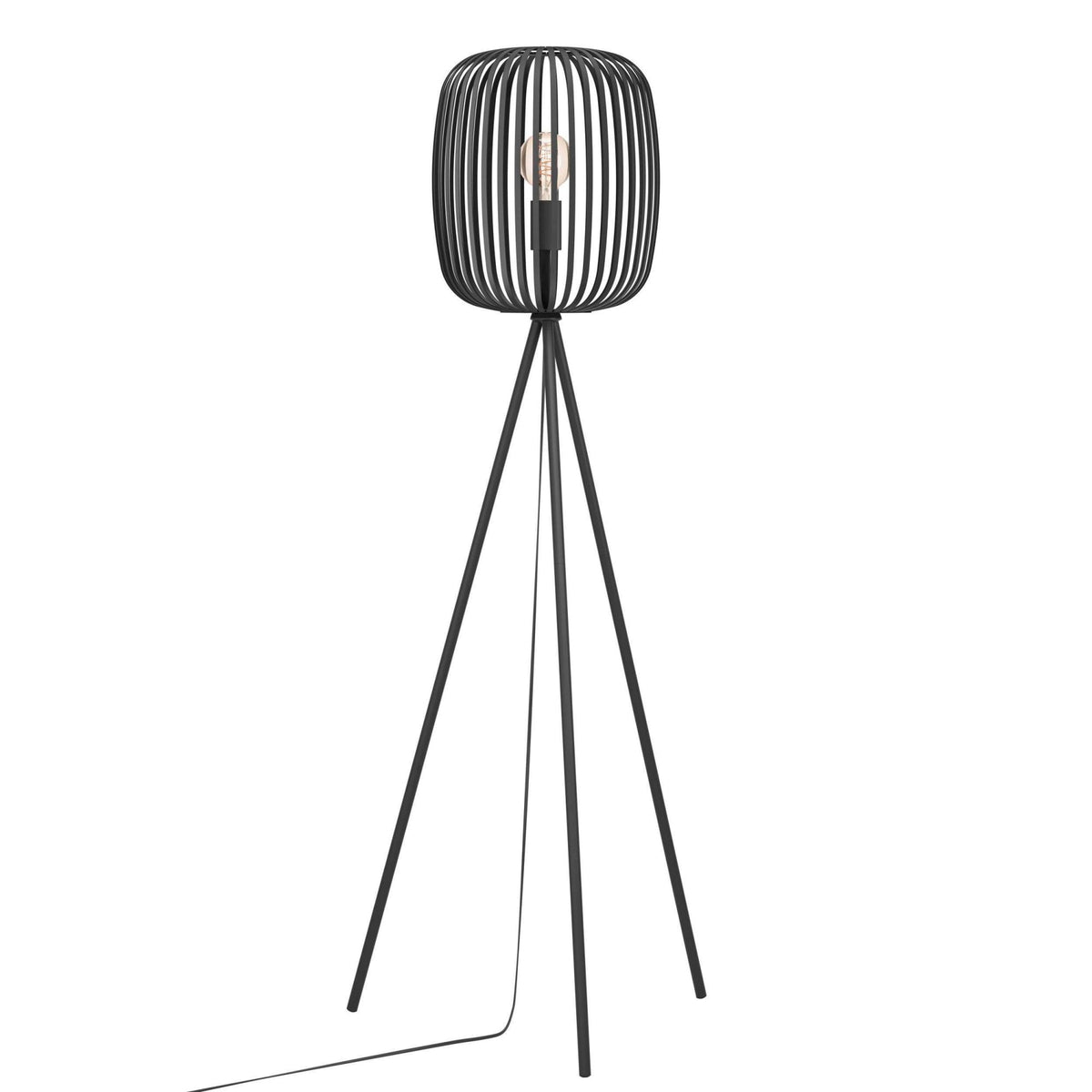 Romazzina Steel Tripod Floor Lamp in a Black Finish