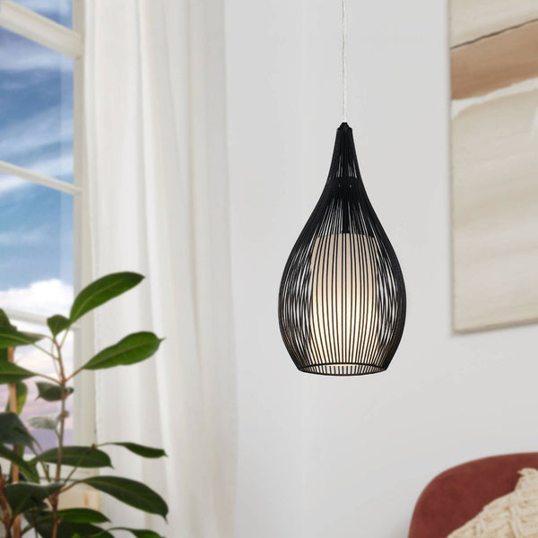 Razoni 190mm Steel Pendant Light in Black