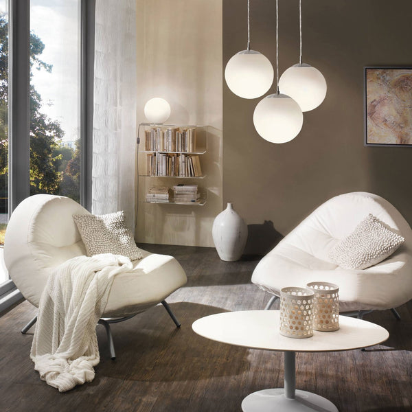 Rondo Small Opal White Glass Globe Table Light