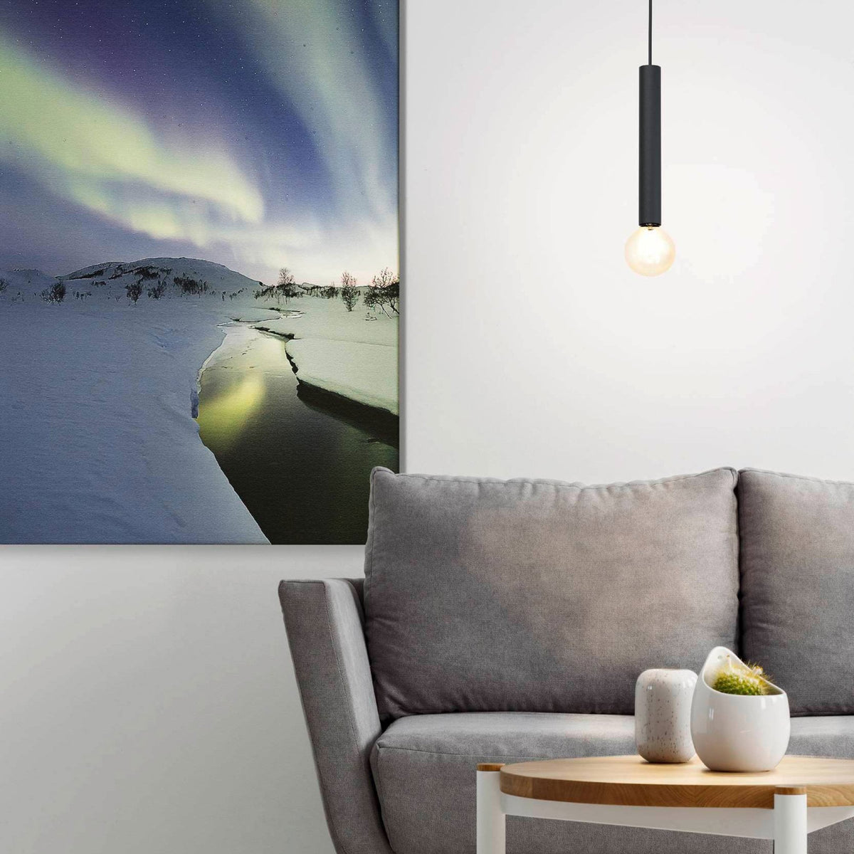 Cortenova Single Pendant in Black