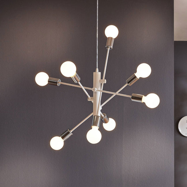 Gradoli Eight Arm Pendant Light in White
