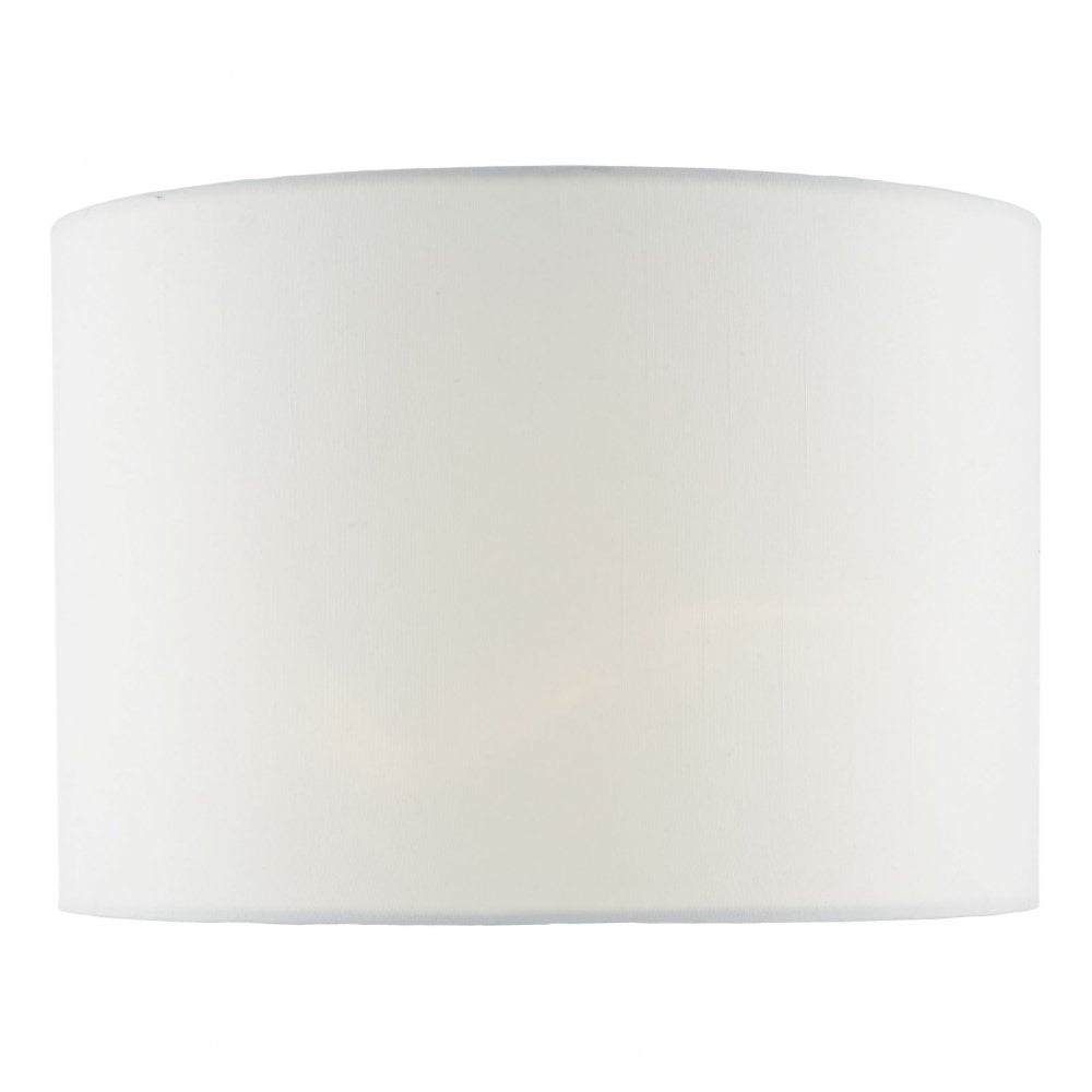 Ciara 33cm Linen Drum Shade In White
