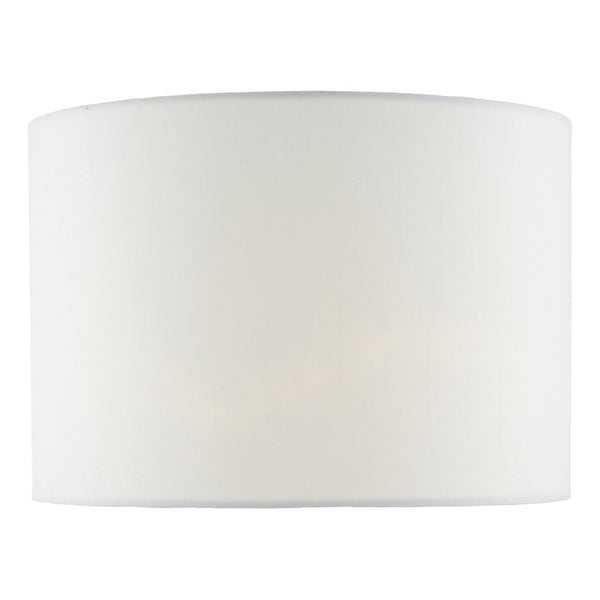 Ciara 33cm Linen Drum Shade In White