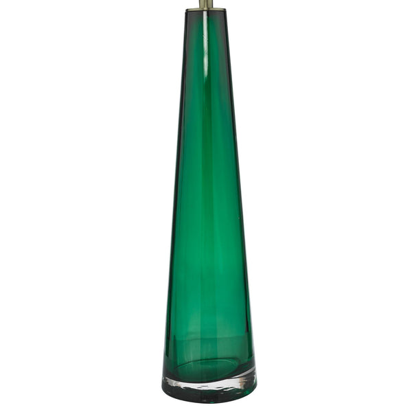 Samara Glass Table Lamp In Green (Base Only)