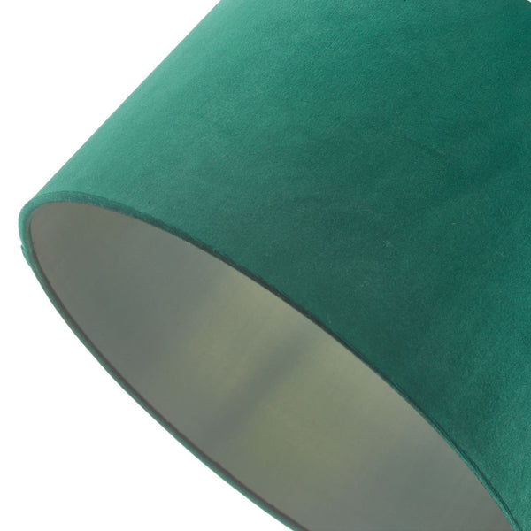 Akavia 35cm Velvet Drum Shade In Green