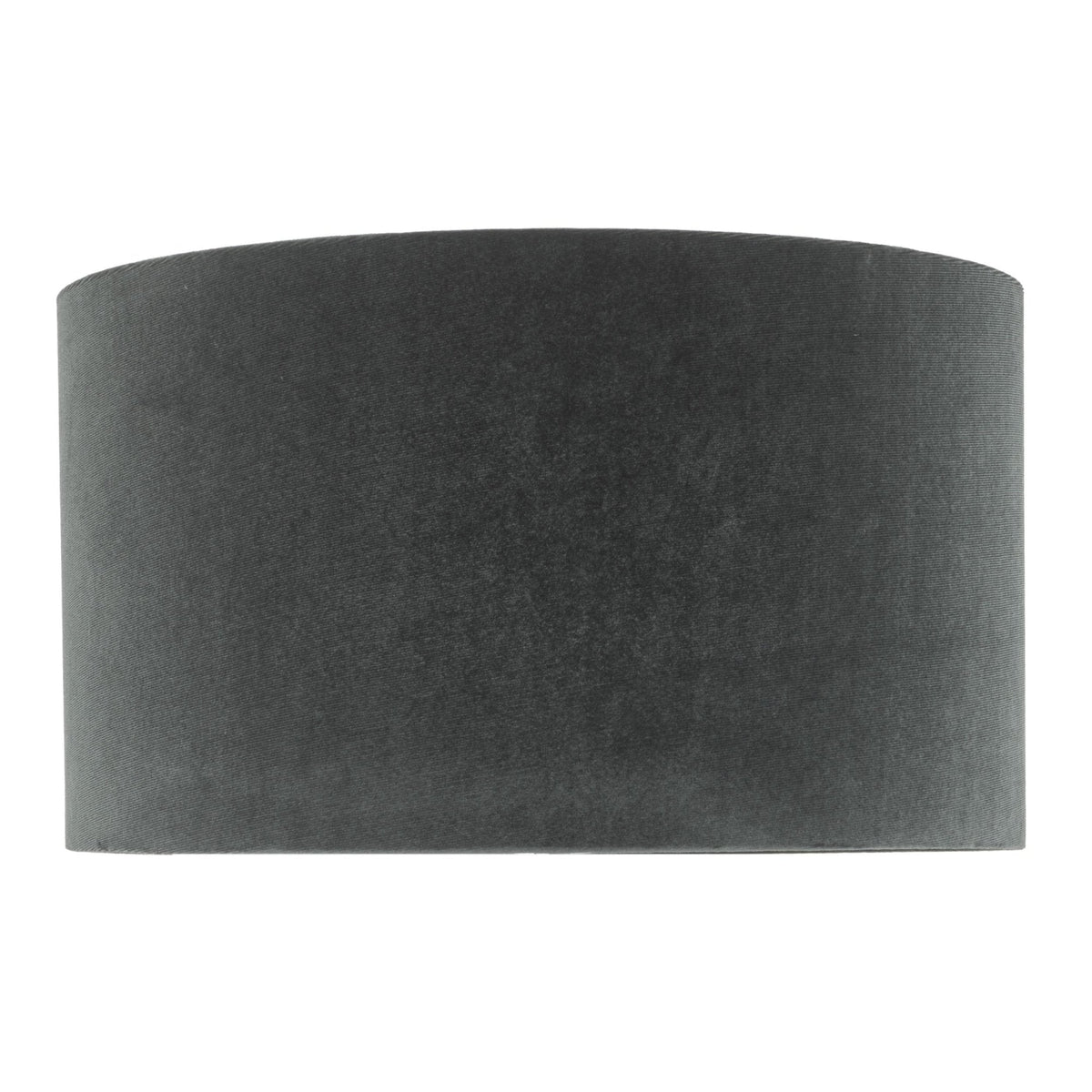 Akavia 35cm Velvet Drum Shade In Grey