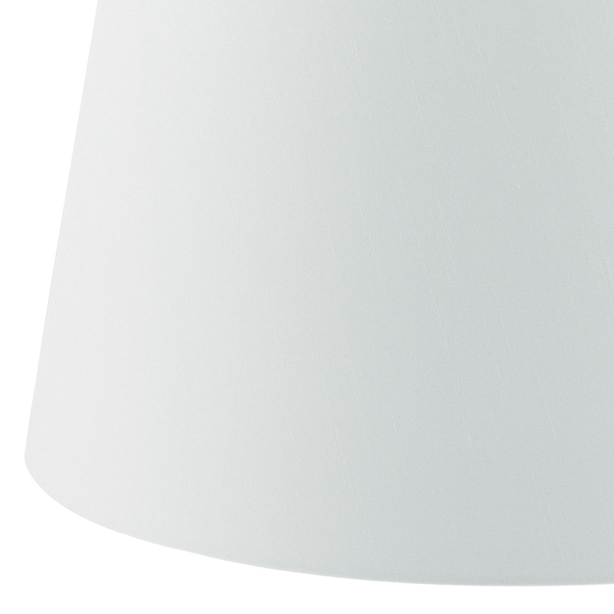 White lampshade with a subtle fabric texture.