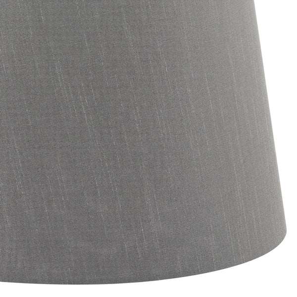 Cezanne 40cm Faux Silk Tapered Drum Shade In Grey