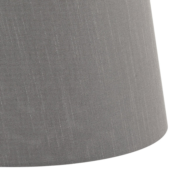 Cezanne 45cm Faux Silk Tapered Drum Shade In Grey