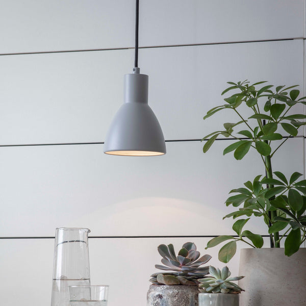 Bankside Pendant Light in Flint