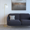 Ballon Floor Lamp In Satin Brass With Opal Shade