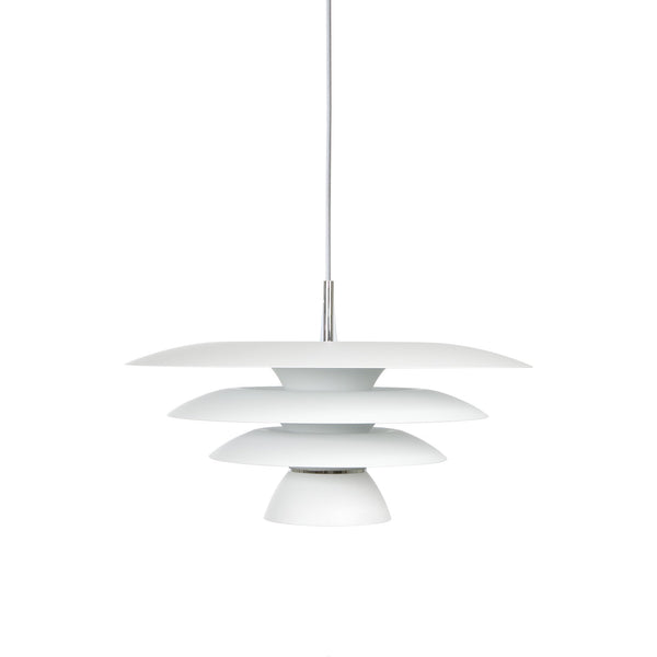 Da Vinci 430mm Single Metal Pendant in White