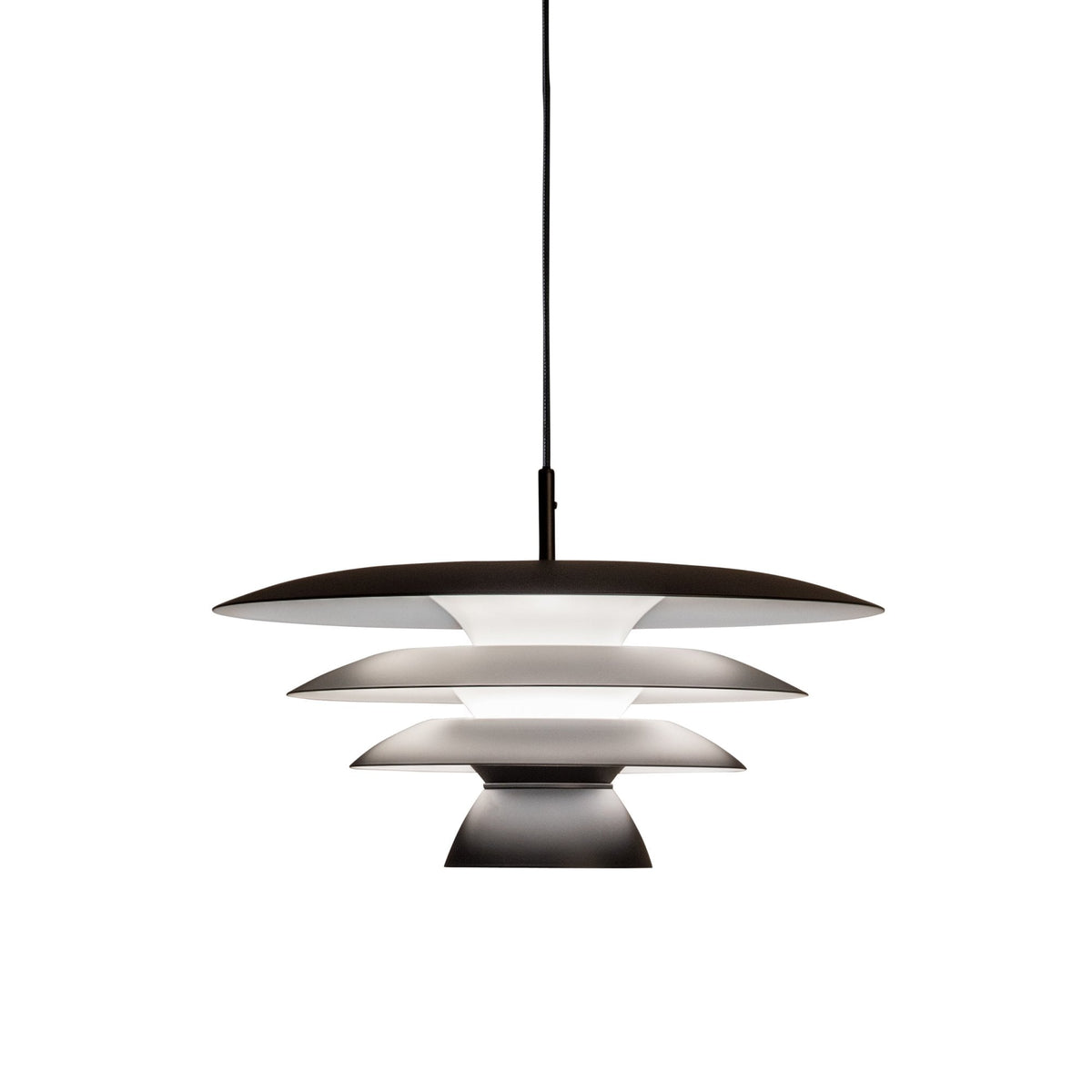 Da Vinci 430mm Single Metal Pendant in Black
