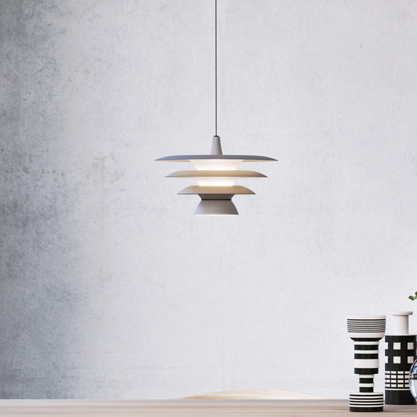 Da Vinci 300mm Single Metal Pendant in Oxide Grey