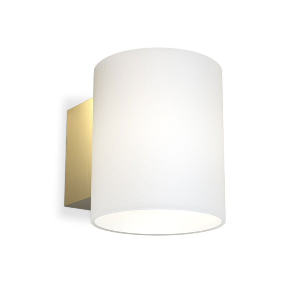Evoke Large Wall Light In Satin Brass With Frosted Glass Shade