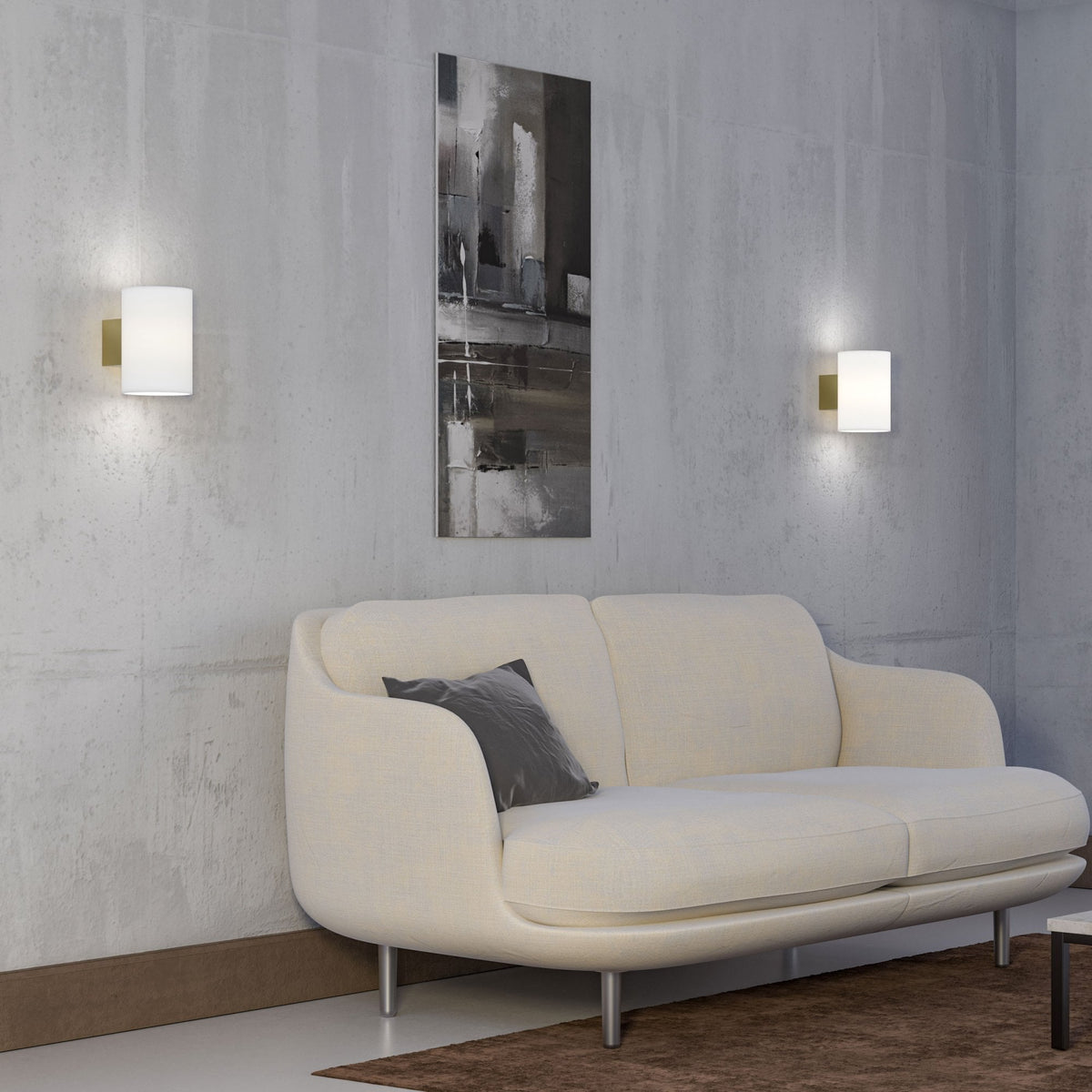 Evoke Small Wall Light In Anthracite With Frosted Glass Shade G9 Lamp