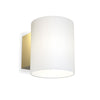 Evoke Small Wall Light In Satin Brass With Frosted Glass Shade