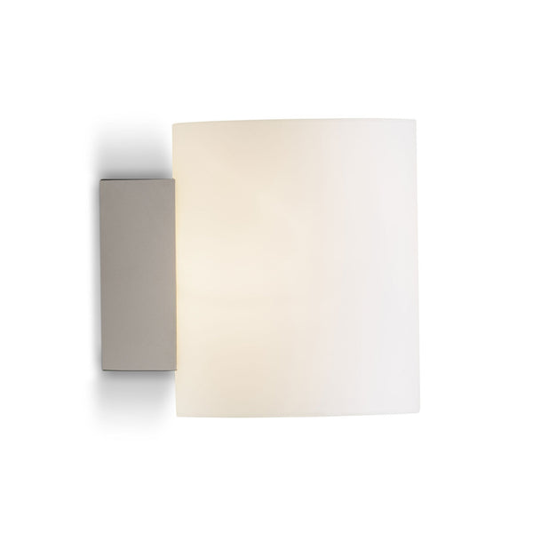 Evoke Small Wall Light In White With Frosted Glass Shade