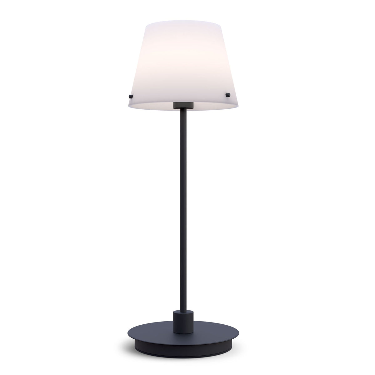 Gil Il Grande Table Lamp In Black With Frosted Glass Shade
