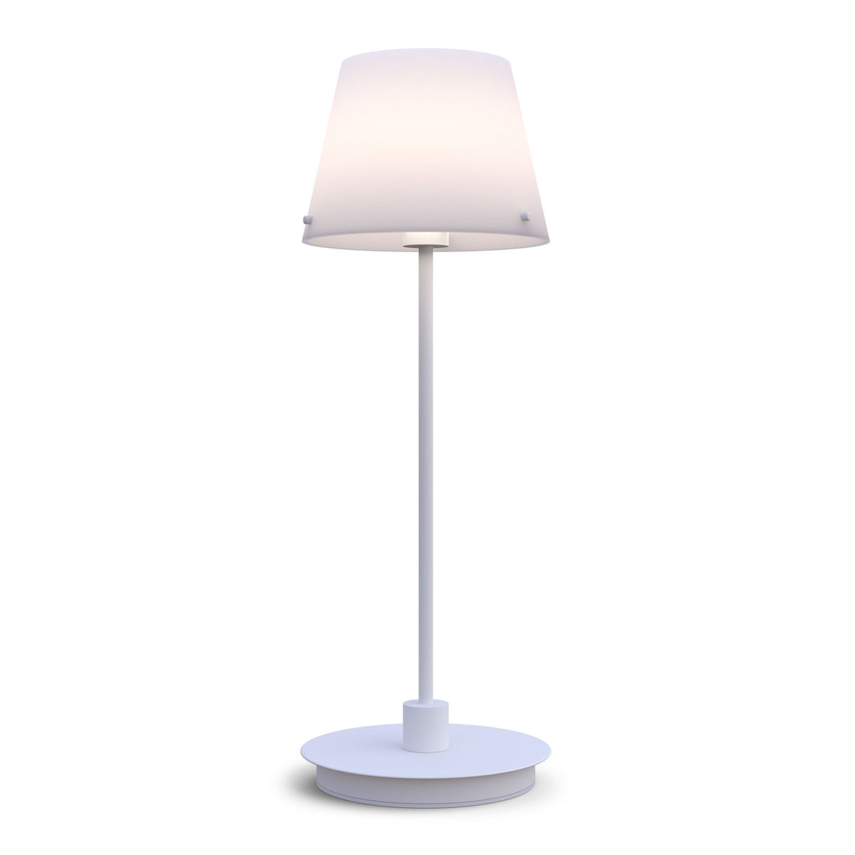 Gil Il Grande Table Lamp In White  With Frosted Glass Shade