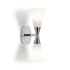Harlekin Duo Wall Light In Chrome With Frosted Glass Shade
