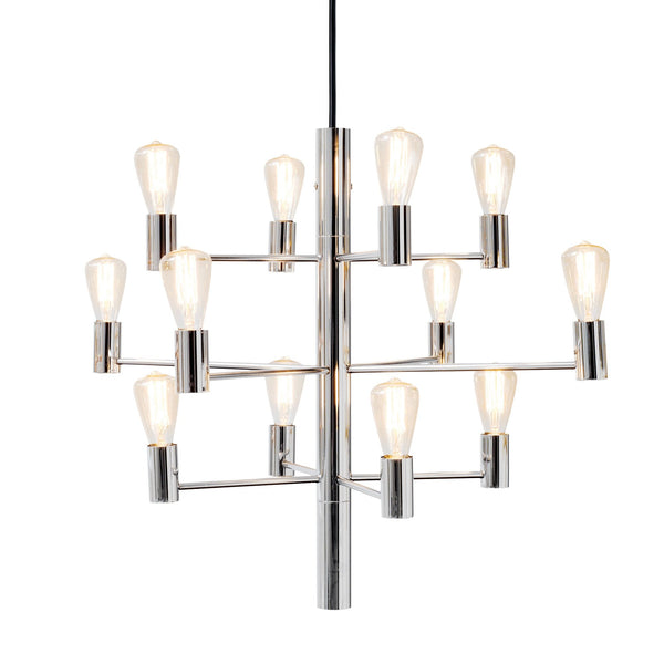 Manola Krona 12 Light Pendant In Chrome