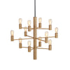 Manola Krona 12 Light Pendant in Satin Brass