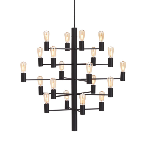Manola Krona 20 Light Pendant In Black
