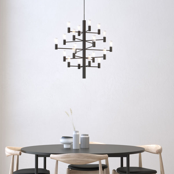 Manola Krona 20 Light Pendant In Chrome