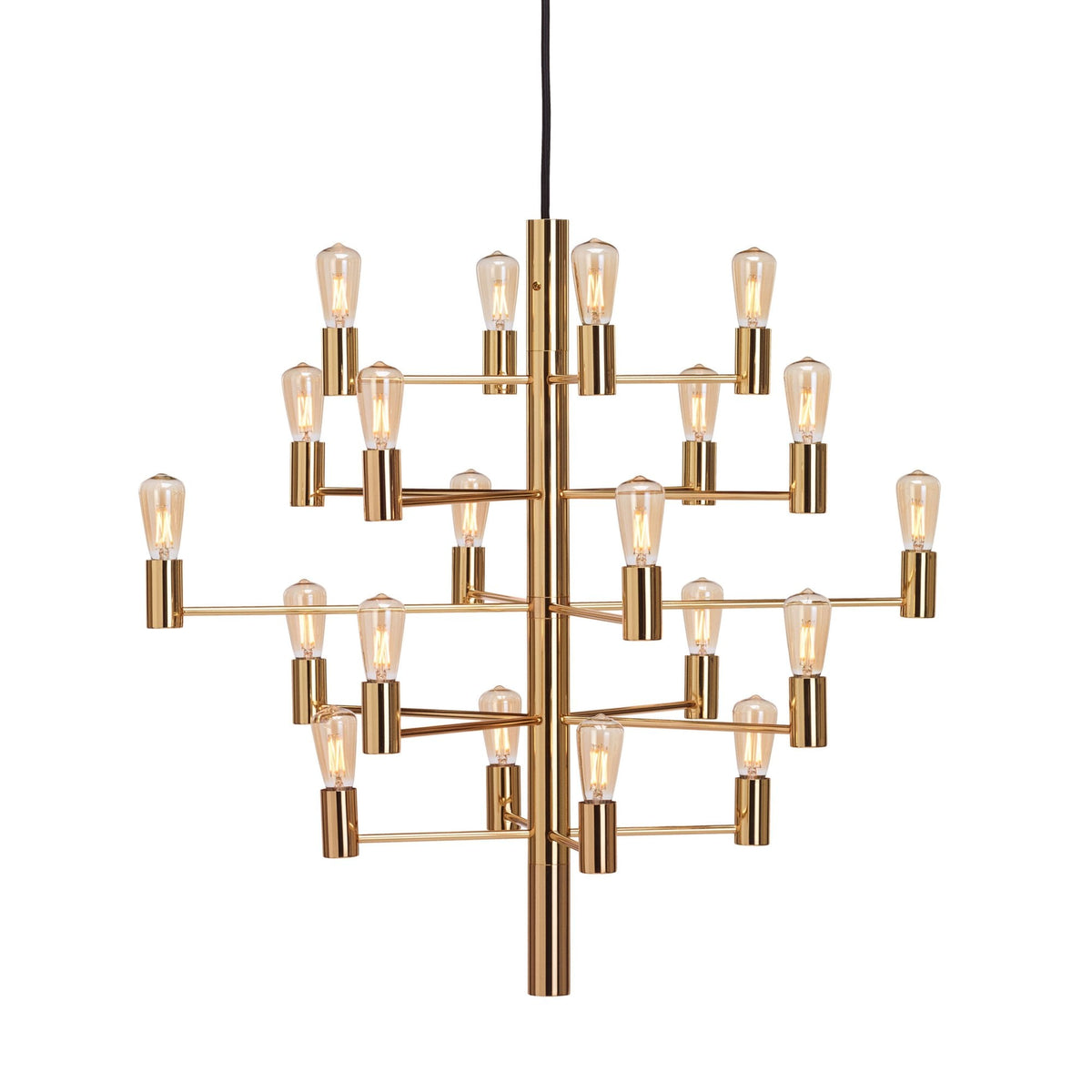 Manola Krona 20 Light Pendant In Satin Brass