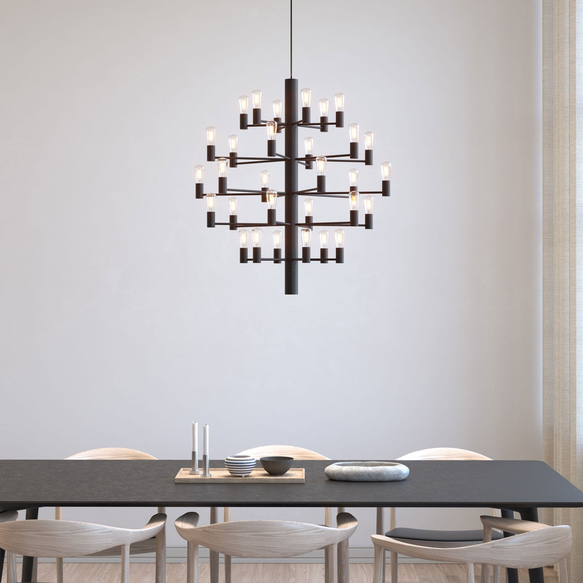Manola Krona 30 Light Pendant In Chrome