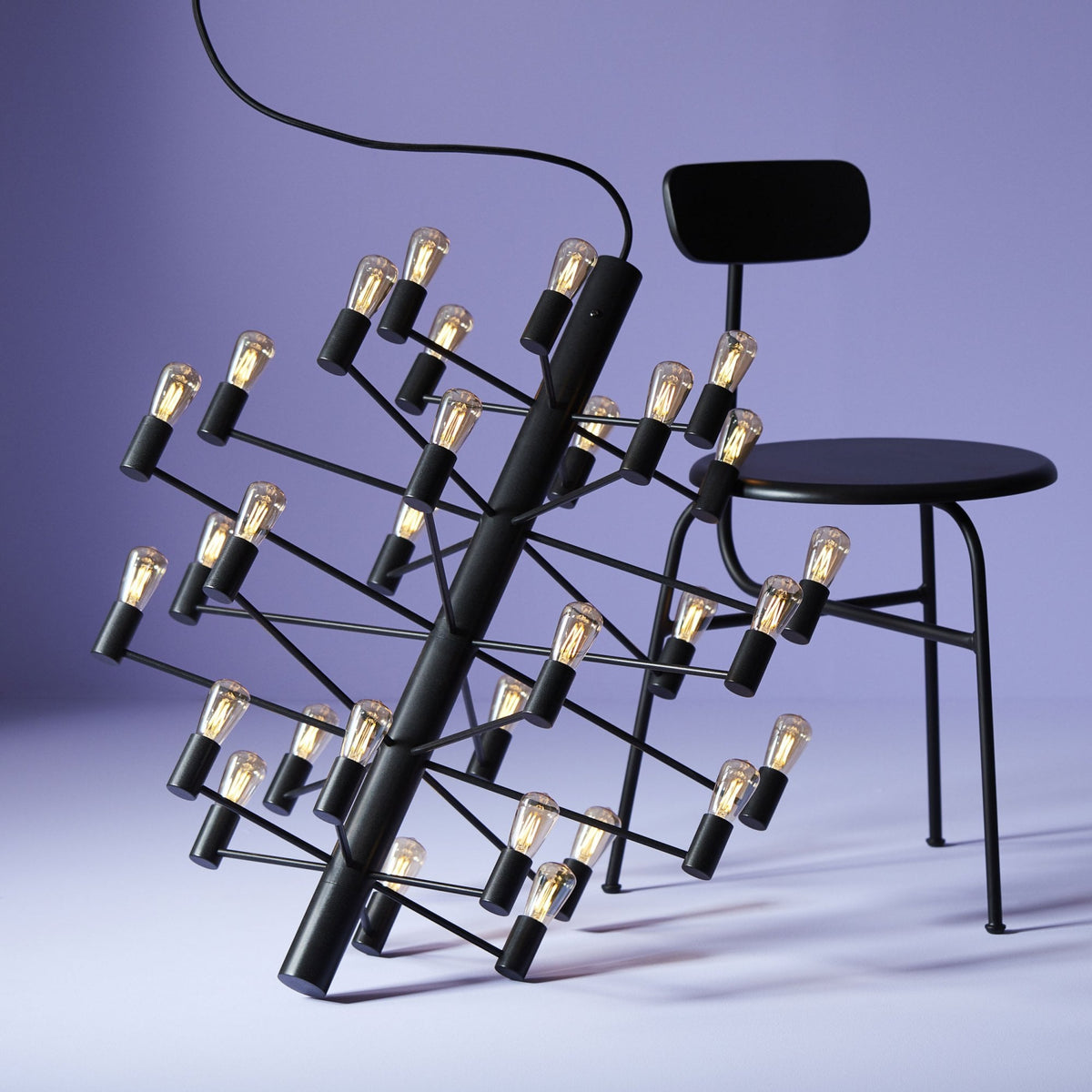 Manola Krona 30 Light Pendant In Black