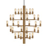 Manola Krona 30 Light Pendant In Satin Brass