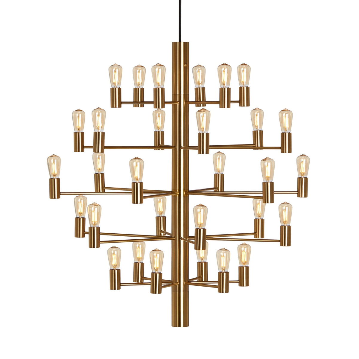 Manola Krona 30 Light Pendant In Satin Brass