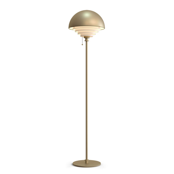 Motown Floor Lamp in Satin Brass