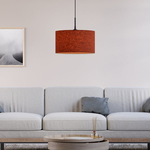 Soft Wool 400mm Pendant In Rust Red