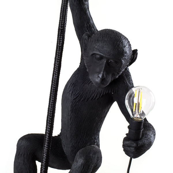 Monkey Outdoor Lamp IP44 with Rope Edition in Black