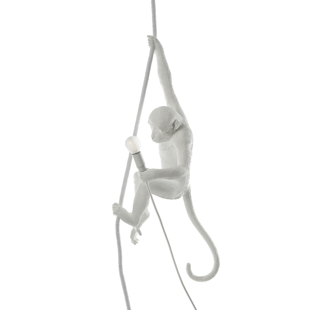 Monkey Indoor Ceiling Light with Rope Edition in White