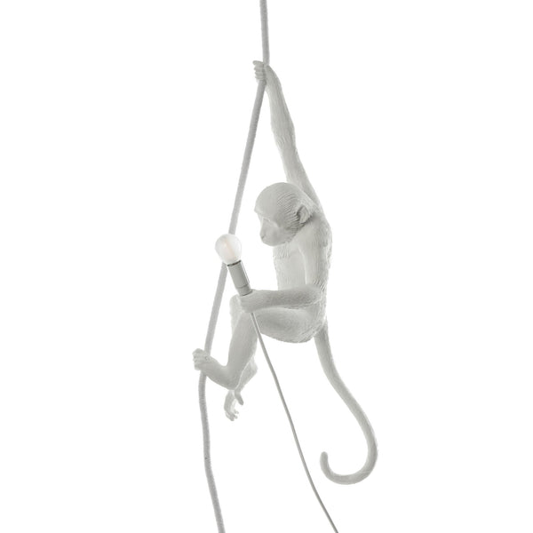 Monkey Indoor Ceiling Light with Rope Edition in White