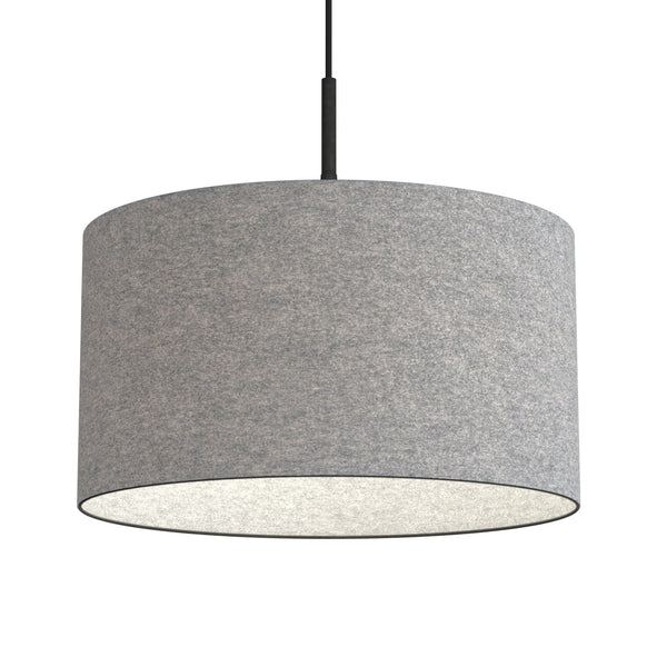Soft Wool 400mm Pendant In Grey