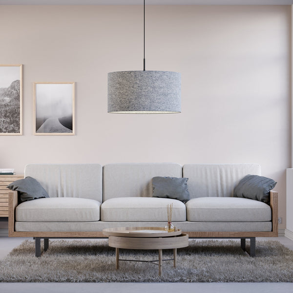 Soft Wool 570mm Pendant In Grey