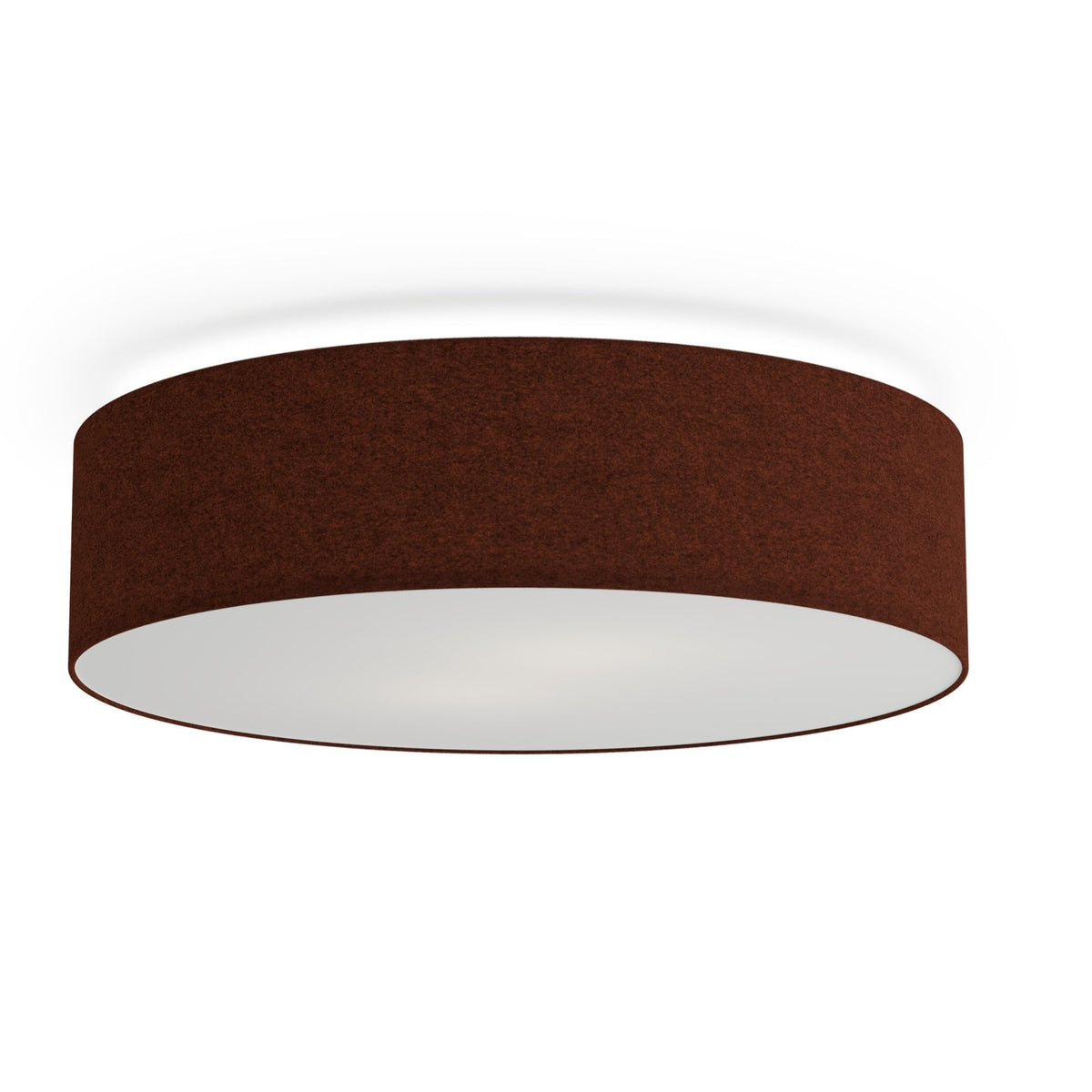 Soft Wool 440mm Ceiling Light In Rust Red