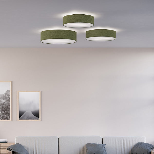 Soft Wool 440mm Ceiling Light In Green