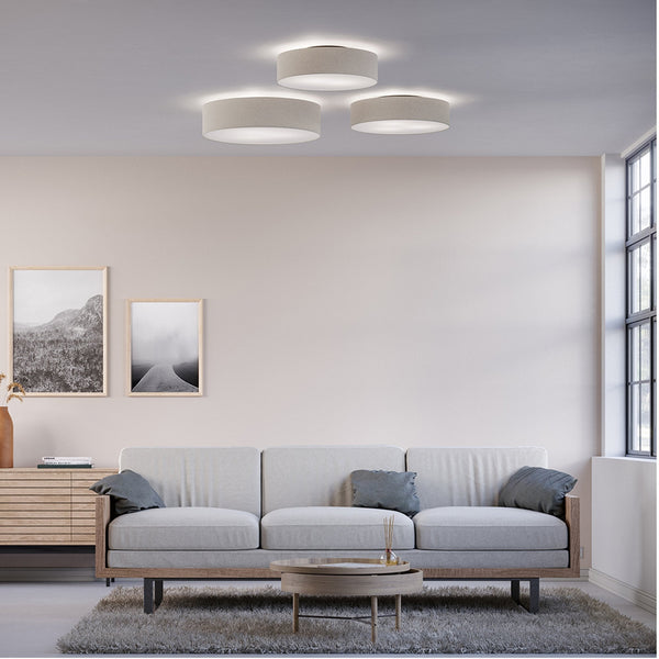 Soft Wool 440mm Ceiling Light In Natural White