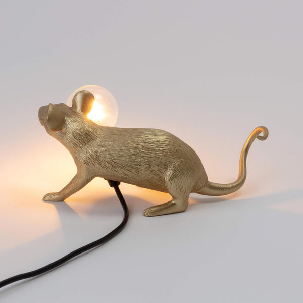 Mouse Lamp Lie Down Edition in Gold