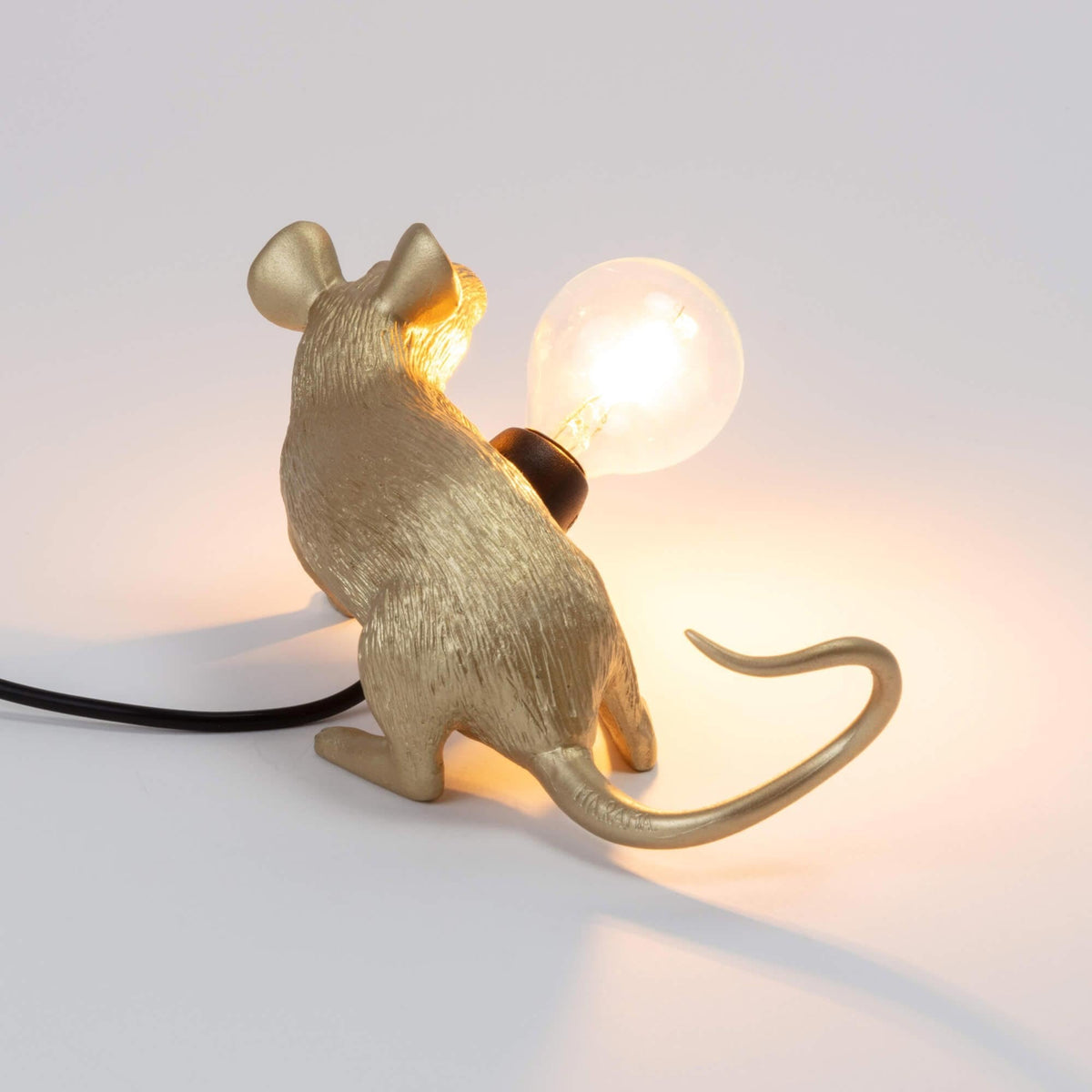 Mouse Lamp Lie Down Edition in Gold