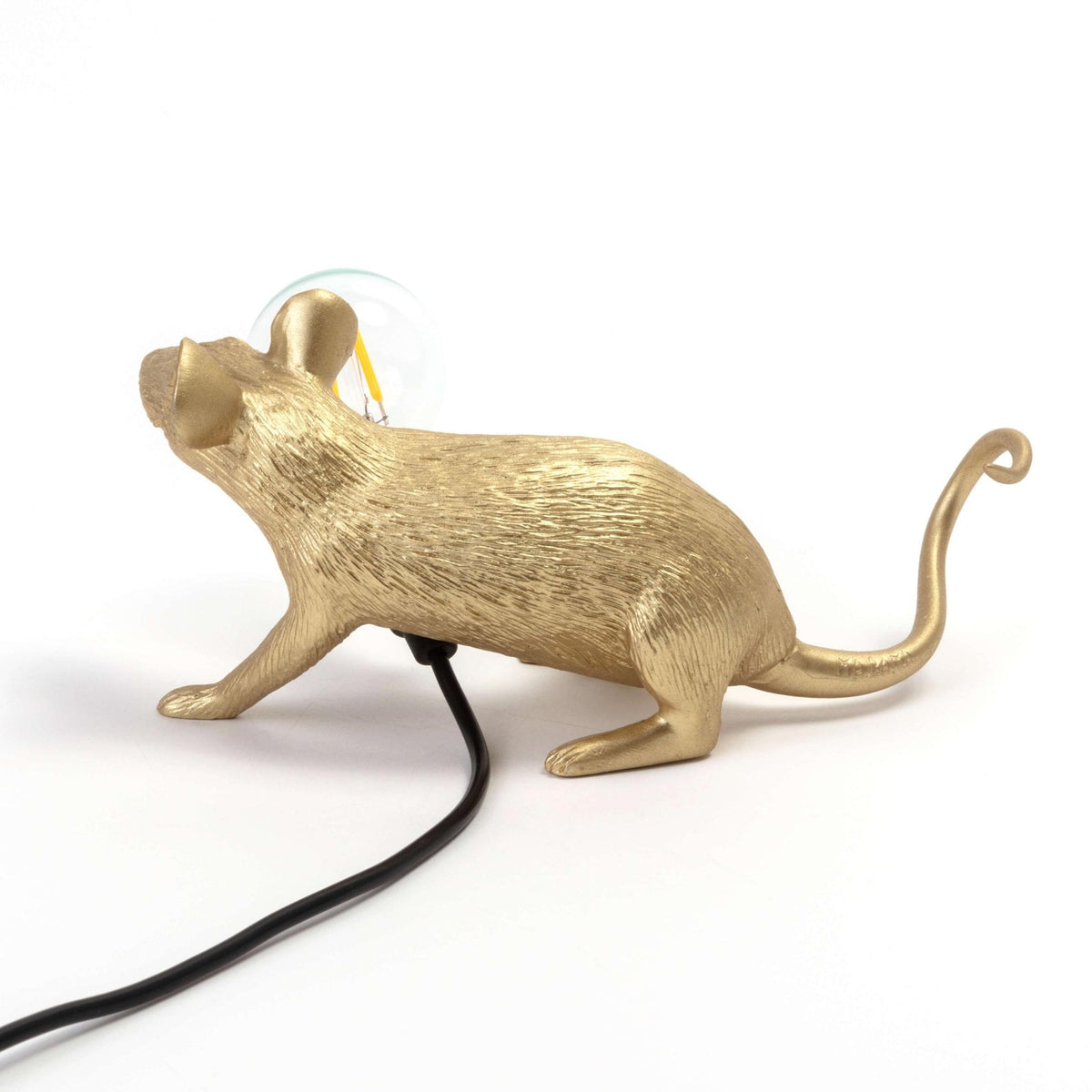 Mouse Lamp Lie Down Edition in Gold