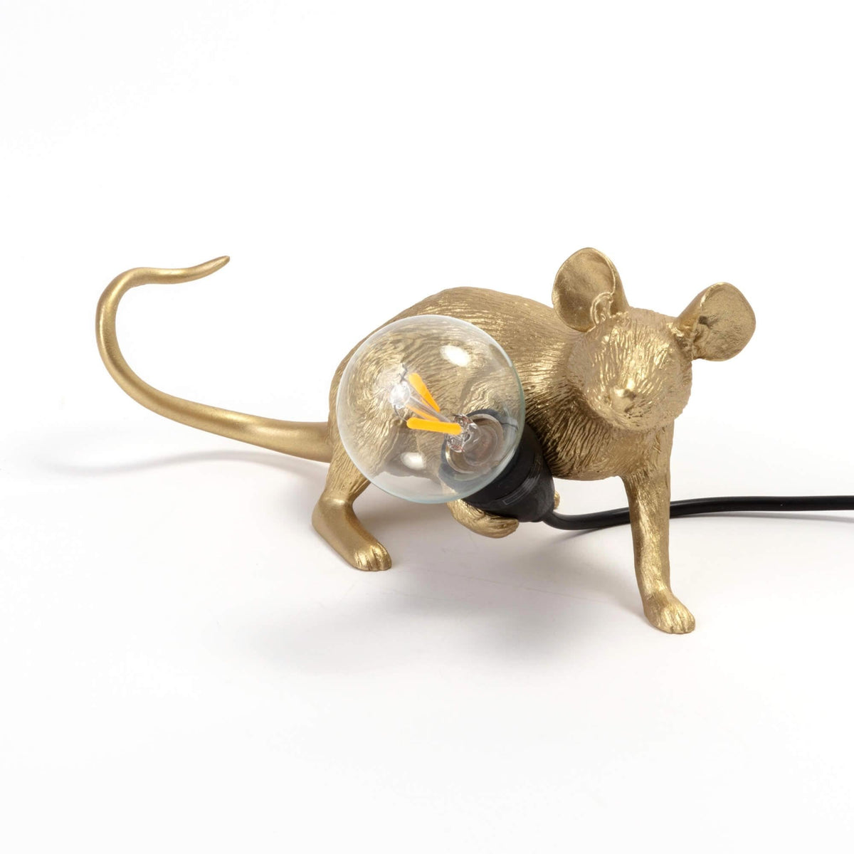 Mouse Lamp Lie Down Edition in Gold