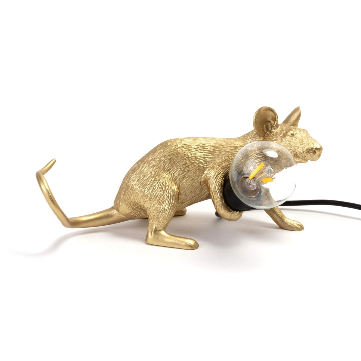 Mouse Lamp Lie Down Edition in Gold