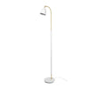 Deluxe Floor Lamp in White & Brass